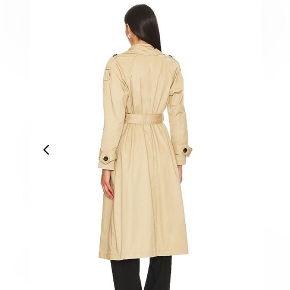 NWT Lovers and Friends Rachel Ridley Trench Coat Beige khaki belted Revolve M - Picture 3 of 13